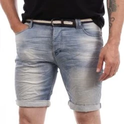 SUBLEVEL Short En Jeans Bleu Homme Sublevel Denim
