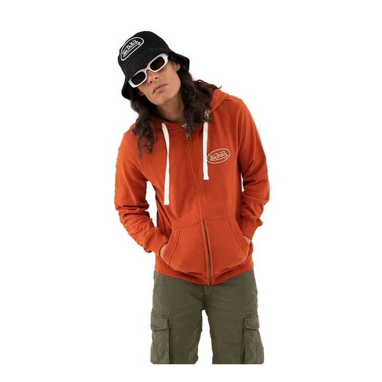 VONDUTCH Sweat zippé avec capuche homme molletonné avec borderie en coton Camp VONDUTCH Sweat Zippé Avec Capuche Homme Molletonné Avec Borderie En Coton Camp -NASA shop B2CD 2643