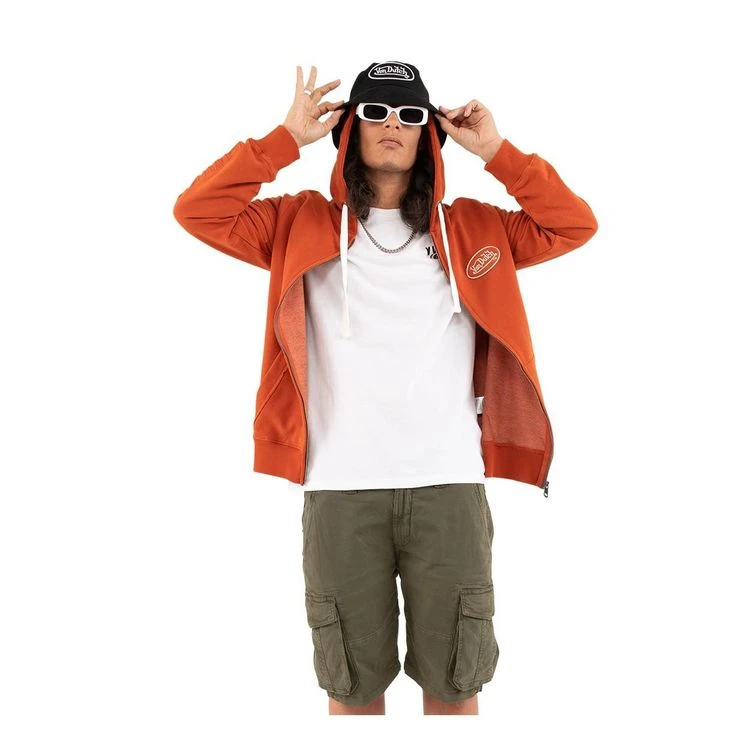 VONDUTCH Sweat zippé avec capuche homme molletonné avec borderie en coton Camp VONDUTCH Sweat Zippé Avec Capuche Homme Molletonné Avec Borderie En Coton Camp -NASA shop B2CD 2645