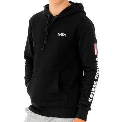 NASA Sweat à Capuche Noir Homme Nasa 42H