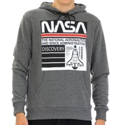 NASA Sweat à Capuche Gris Homme Nasa 59H