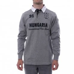 HUNGARIA Polo Gris Homme Hungaria International Polo Team