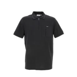 Calvin Klein Polo Manches Courtes Calvin Klein Mix Media Repreve Zip Polo Blk 7-228